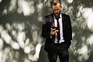 realtor on his phone