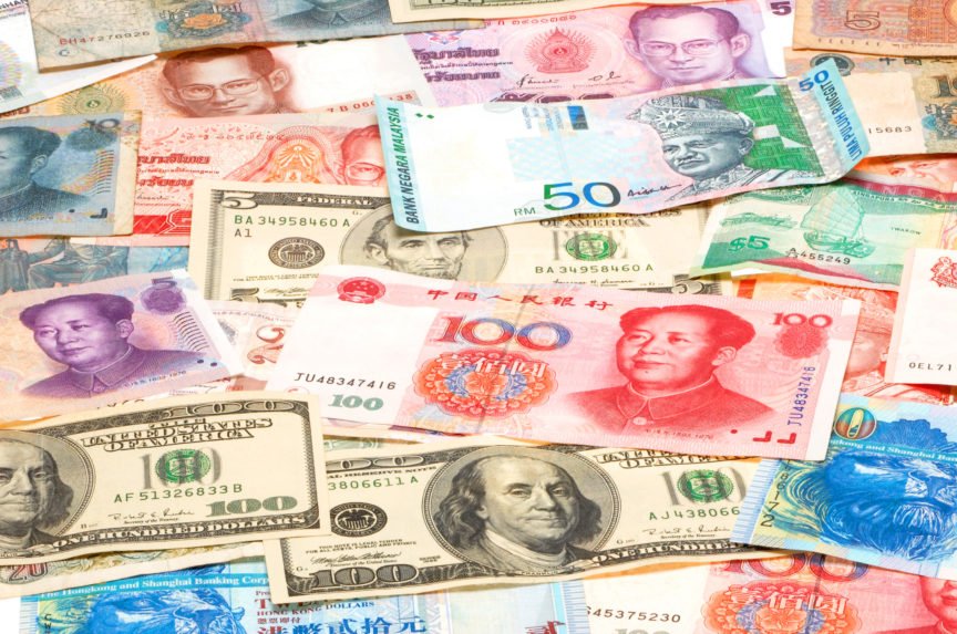 World currency collage