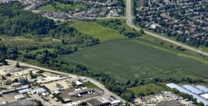 aerial view of a residential area south east of Kitchener-Waterloo