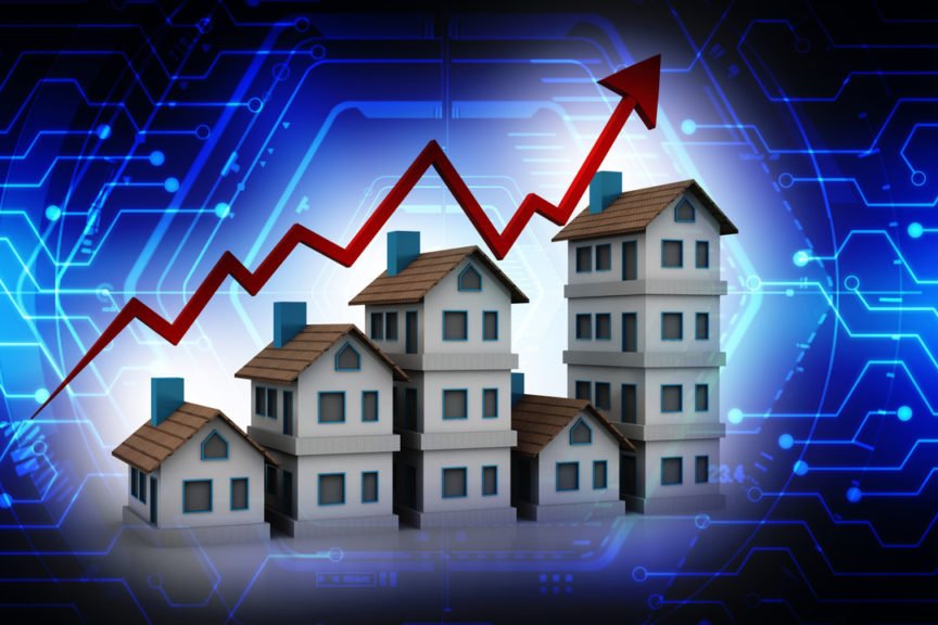 Visual of House market prices going up - Ottawa real estate