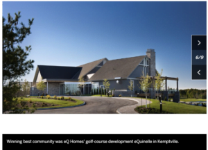 Winning best community eQ Homes' golf-course development