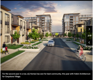 Greystone Village wins Best Community with Hobin Architecture