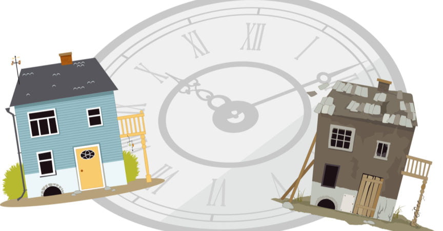 New House, Clock, and Old House